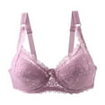 thumbnail image 4 of MVRLSH Everyday Bras Women's Casual Fashion Large Size Bra Thin Sponge Underwear Sexy Lace Bra 3PC Bralettes, 4 of 4