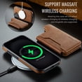 thumbnail image 3 of Allytechgroup 2 In 1 Wallet Case for Apple iPhone 16, Compatible with Mag-safe Detachable 7 Cards Holder RFID Blocking Shockproof Premium PU Leather Phone Case Cover for Women Men, Brown, 3 of 10