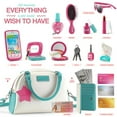 thumbnail image 2 of Play Purse for Girls and Toddlers - Little Girls Toys Pretend Play Accessories: Toy Phone, Wallet, Credit Cards, Keys, Pretend Makeup for Role Playing Toys for Girls Ages 3 4 5 6 7 8 Years and Up, 2 of 6