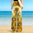 thumbnail image 5 of Atogsazn Womens Wide Leg Pant Flowy Loose Fit Palazzo Pants Dressy Casual Trouser Baggy Outfit Clothes 04-Yellow L Fashion, 5 of 5