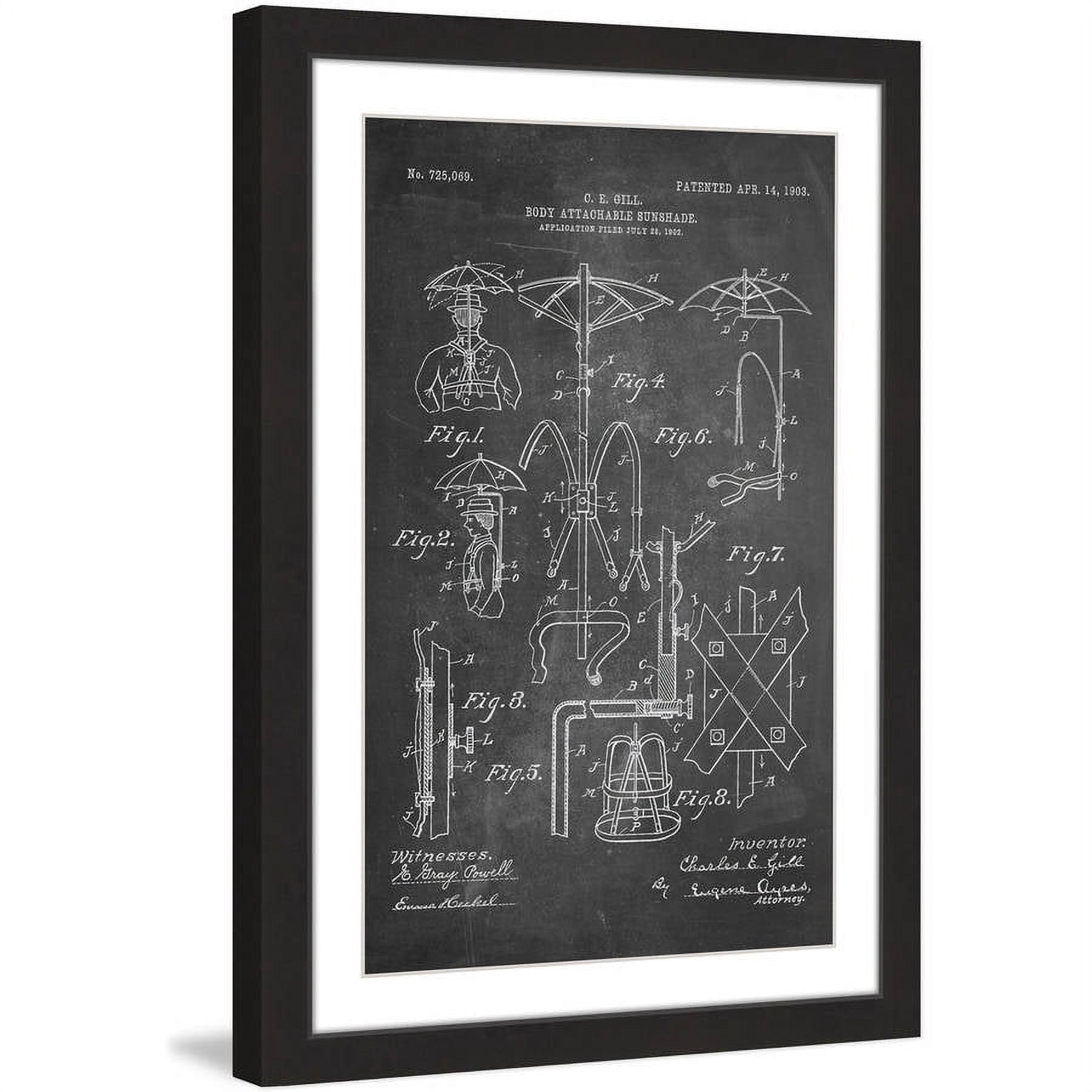 "Sunshade 1903 Chalk" Framed Painting Print