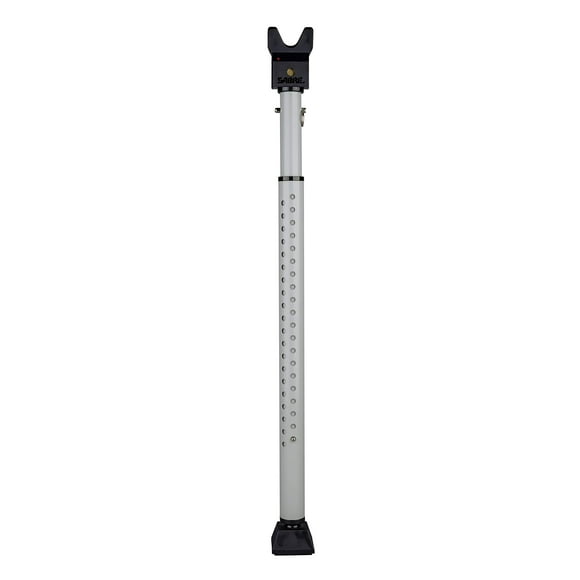 SABRE Adjustable Door Security Bar with Vibration Detecting Alarm, 115dB Alarm Audible Up to 1,100 Ft (335 m), Adjusts to Fit Most Hinged & Sliding Doors, Rubberized Foot for Strong Gr