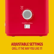 Oscar Mayer Hot Dog Roller Machine with 2 Bread Warmer Racks and Automatic Timer, Red
