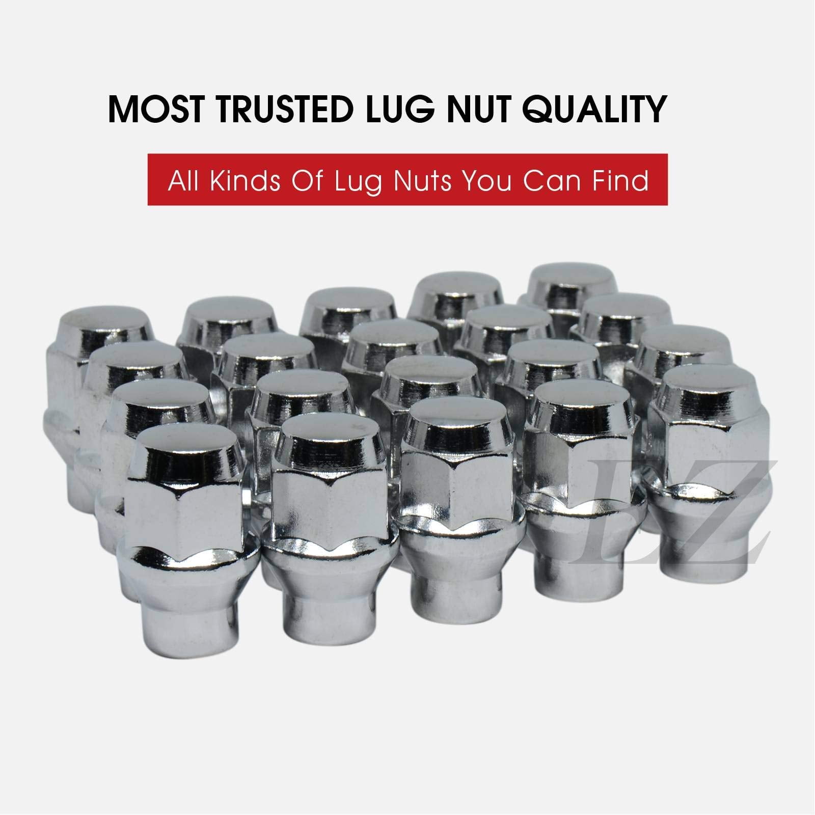 20 ET Bulge Conical Lug Nuts 7/16"-20 with Offset Washers 5/16" Shank 0.62" Dia 1.4" Length