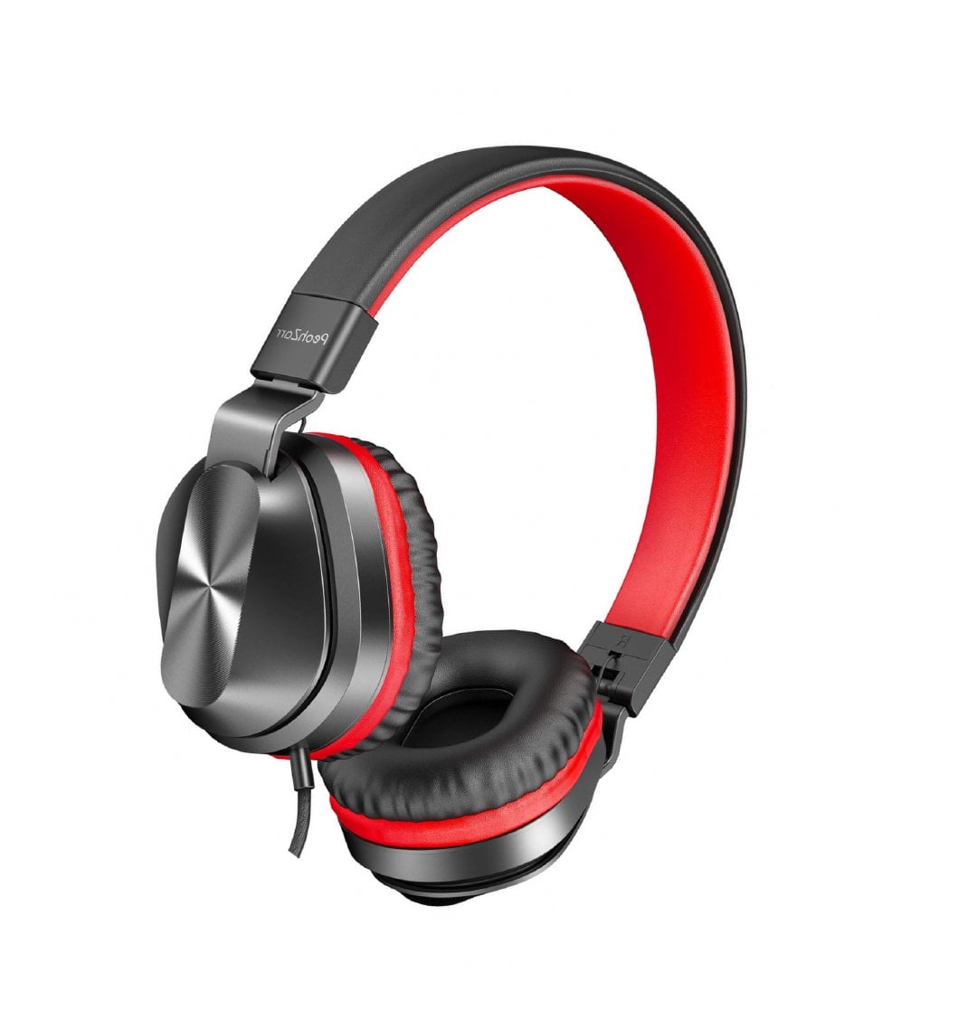 Kids Headphones with Microphone Foldable Lightweight Adjustable On Ear