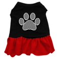thumbnail image 1 of Chevron Paw Screen Print Dress Black With Red Sm (10), 1 of 1