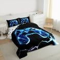 thumbnail image 3 of Manfei Gaming Queen Comforter Set,Teen Video Game Bedding Sets,Blue Black Gamepad Bedding Comforter Set For Boys Girls,Super Cozy Bedroom Decoration Reversible,3-Piece, 3 of 8