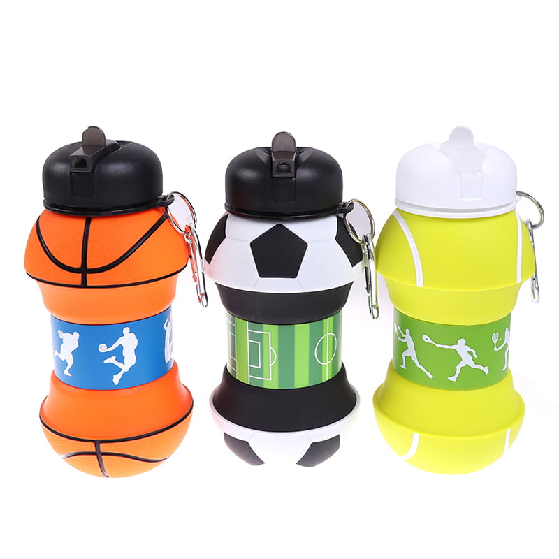 Details about   Sports Fold Water Bottle Leakproof Portable Silica Gel Kettle School Kids Travel 