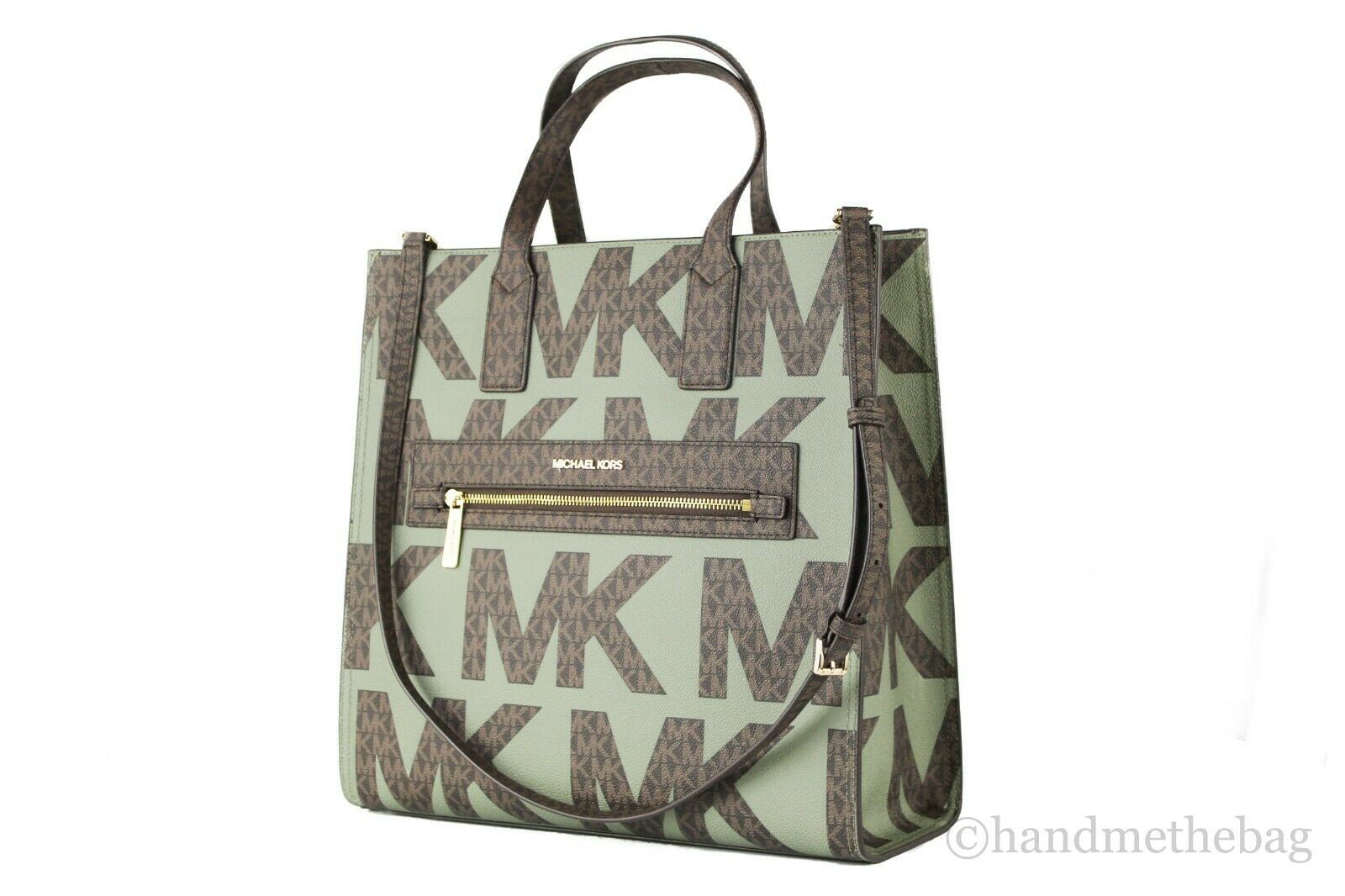 Michael Kors 35T0Gy9T3B Kenly Large Logo Tote Bag In Racing Green