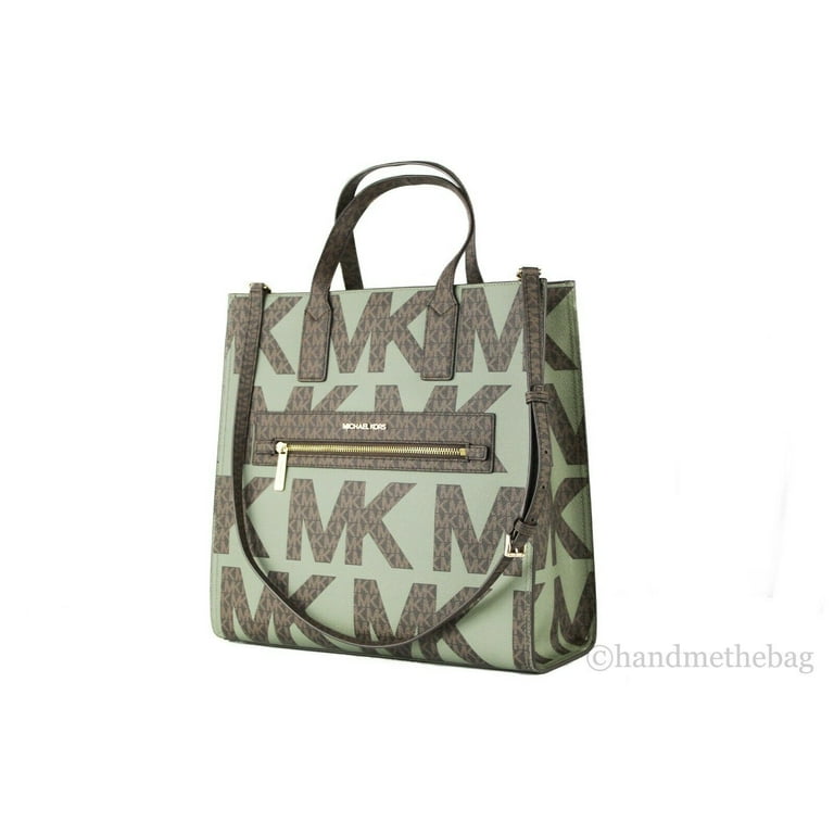 【美品】マイケルコース KENLY NSラージ 2way トートバッグ Michael Kors Kenly Large NS Tote Satchel Graphic Logo Brown MK