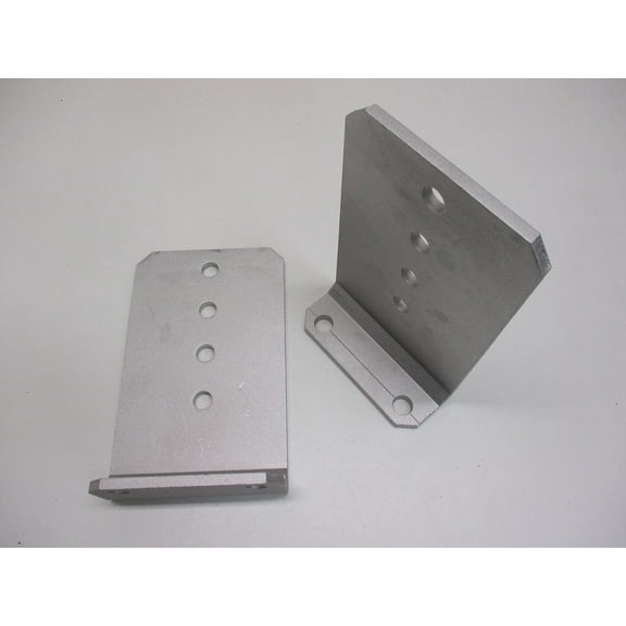 (2) Vertical Pontoon Boat Trailer Bunk Bolster L Brackets / 5" by 8" Aluminum