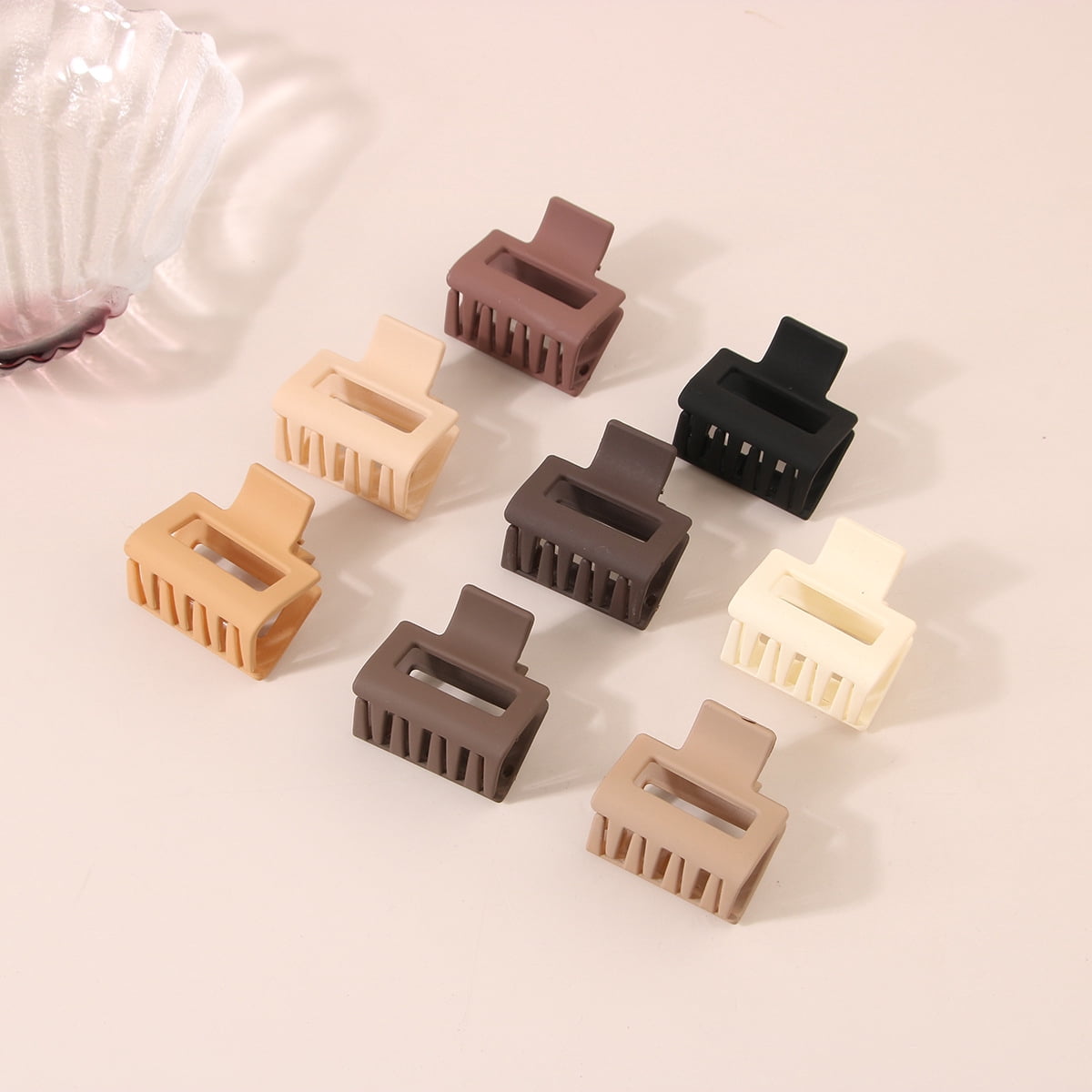 8PCS Medium Hair Claws for Women Girls Claw Clips for Thin Hair Lady Hairpins Matte Jaw Clip Headwear Women Hair Accessories