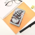 thumbnail image 7 of JIALIOU Nylon Trifold Card Wallet with ID Window Zipper Pocket for Men Women Teen Gnome Rose Black White Hat, 7 of 7