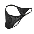 thumbnail image 1 of Tanga de encaje para hombre, ropa interior sexy con botones abiertos en ambos lados, ropa interior, 1 of 6