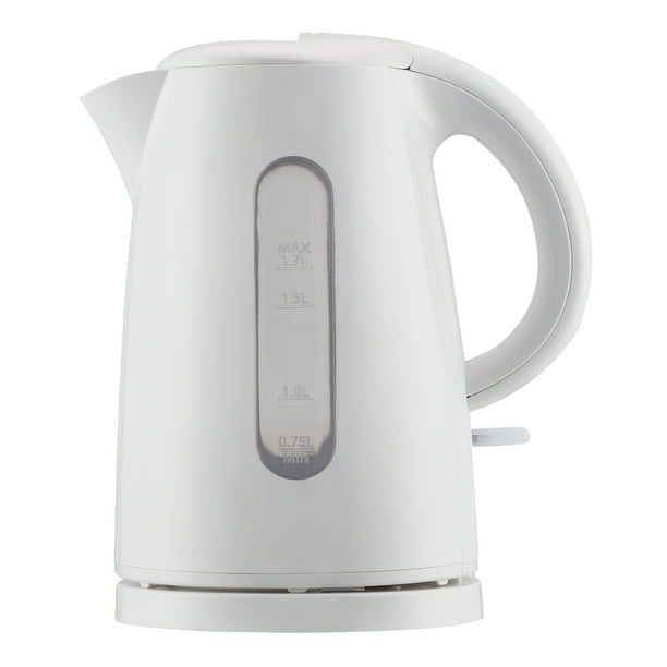 Mainstays 1.7Liter Plastic Electric Kettle, White