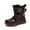 Black Red, variant on Stepedia Kids Boys Girls Faux Fur Lined Winter Waterproof Warm Snow Boots, Black Red 2.5 Big Kid