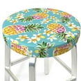 thumbnail image 3 of Haiem Cute Pineapples Cushion Round Bar Chair Seat Cover Bar Chair Cushion Covers Elastic Washable Bar Chair Cover,Protects from Scratches and Stains-12 inch, 3 of 7