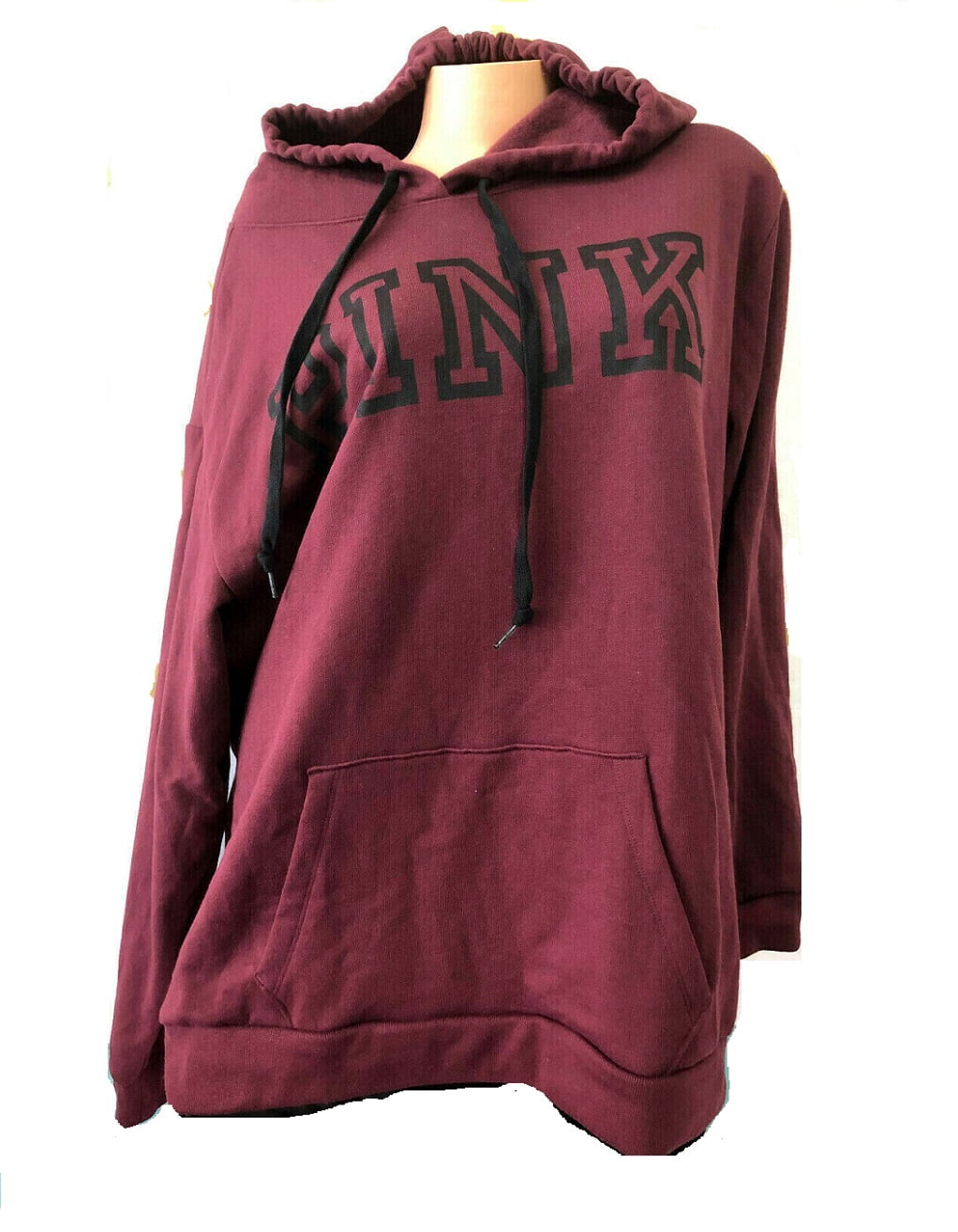 Victoria's Secret Pink Everyday Lounge Campus Pullover Hoodie Maroon Size  Large New - Walmart.com