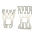 thumbnail image 2 of RC Front Rear Chassis Armor Protector, RC Front Rear Chassis Skid Plates Silver Wear Resistant   For Modify, 2 of 8