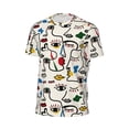 thumbnail image 6 of Wukai Aabstract Eyes Print Men's Short-Sleeved Mesh T-Shirt,Quick-Dry Short Sleeve Workout T-Shirt-X-Large, 6 of 8