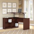 thumbnail image 5 of Bush Furniture Cabot 52" Sit to Stand Corner Bookshelf Desk, Harvest Cherry, 5 of 9