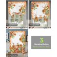 thumbnail image 4 of Orange Pumpkins Fall Thanksgiving Tie Up Curtains for Kitchen Bathroom Bedroom Windows 63 Inch Length, Maple Leaf Balloon Drape Curtains Shade Rod Pocket Drapery Curtain Panel, 52"x63", 4 of 7