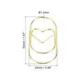 thumbnail image 2 of Papel Clip Corazón-Forma Lindo Decorativo Unique Bargains 2 Pulgadas Dorado Tono Paquete de 20, 2 of 5
