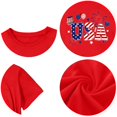 thumbnail image 6 of EnJoCho Boys Girls 4th of July Shirt Cotton Kid Red White and Blue USA American Flag Shirts Comfortable Patriotic Top Printed T-Shirt 4th of July Kids Star Print T-Shirt, 6 of 8