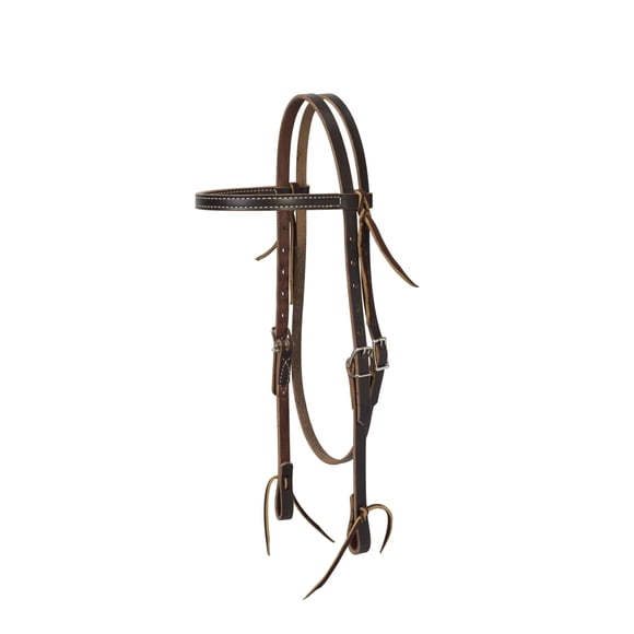 Turquoise Cross Skirting Leather Headstall Dark Oiled Horse Size 45-0150