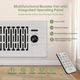thumbnail image 3 of Register Booster Fan Fits 4' x 10' Register Holes, Smart Control Heating Cooling AC Vent Fan, 10-Speed Quiet Register Vent Booster Fans with Thermostat Control & Remote Control, 3 of 6