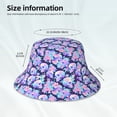 thumbnail image 3 of Sikiie pinkk flower crystal Skull Reflective Double-Sided Bucket Hat, Sun Hat, for Gardening, Beaching, Camping, Hiking, Fishing, 3 of 6