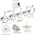 thumbnail image 2 of Perchero de Pared – 5 Ganchos Triples – 40 cm – Perchero de Pared de Acero Inoxidable para Entrada, Dormitorio, Baño y Guardarropa, 2 of 4