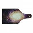 thumbnail image 1 of Galaxy Cutting Board, Large Pink and Purple Spiral Stardust Planet in Space Science Fiction Print, Tempered Glass Cutting and Serving Board, Wine Bottle Shape, Black Pink Beige, by Ambesonne, 1 of 1