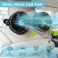 thumbnail image 3 of Car Fan, 12 Volt Fan for Backseat, Headrest 360°Rotatable Dual Head with Cigarette Lighter Plug for Vehicles, SUV, RV, 3 of 8