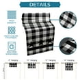 thumbnail image 7 of Table Runner Dresser Scarves 72 Inch Long, Black and White Buffalo Plaid Grid Linen Dining Table Runners Rustic Star Pattern on Checker Tabletop Scarf for Wedding Holiday Party Kitchen, 7 of 7