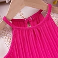 thumbnail image 4 of Short Sleeveless Top and Short Pants Set for Kids, Polyester Spandex Blend, Round Neck, Elastic Waist, Ruffle Hem, Solid Color, for Boys and Girls, 4 of 9
