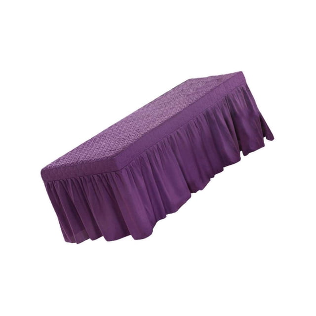 facefd Jupe de Table de Massage SPA Couverture de Lit Cosmétique Drap en Lin Violet Foncé