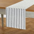 thumbnail image 6 of Solino Home Linen Table Runner 120 Inches Long - Madison Stripe, 100% Pure Linen Black and White Table Runner 14 x 120 Inch for Dining, Summer, Fall, Autumn, Halloween, 6 of 6