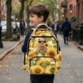 thumbnail image 4 of Jeiento 17 Inch Kids School Backpack Lightweight Large Capacity Sunflower Capybara Bookbag Water-Resistant Polyester Bag for Elementary Boys Girls, Travel, Hiking, 4 of 7