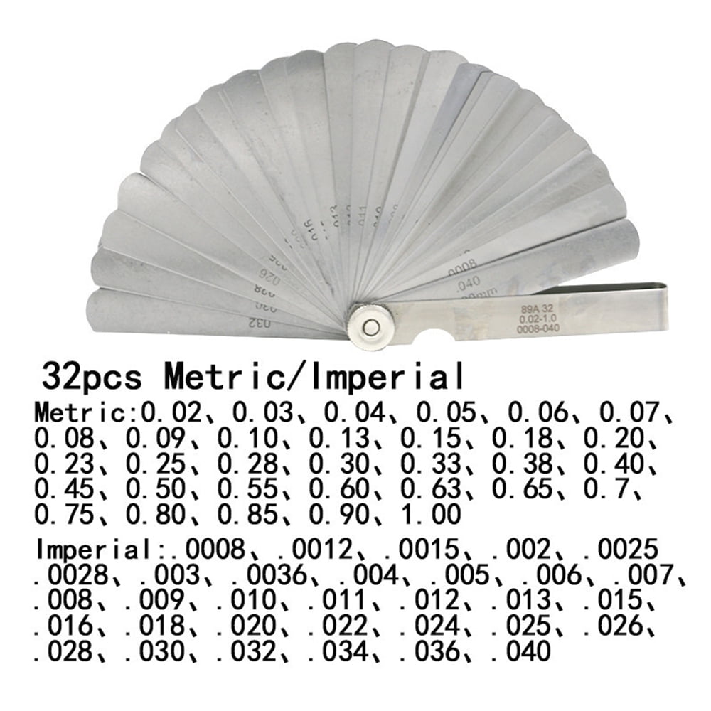 Metric Feeler Gauge Thickness Gage Set Blade Gap Filler Valve Feeler Gauge For Thickness Measurement Layout Too ,High Strength