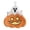 A004- Color D, variant on Halloween Pumpkin Decor Hand Towel with Hanging Loop 8 Inch Fall Halloween Decor Cute Halloween Decor for Bathroom Kitchen, 1 Pack