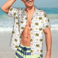 thumbnail image 5 of Lsque Sea Turtle Basking in the Sun pattern Hawaiian Shirt for Men, Unisex Summer Beach Casual Short Sleeve Button Down Shirts-3X-Large, 5 of 9
