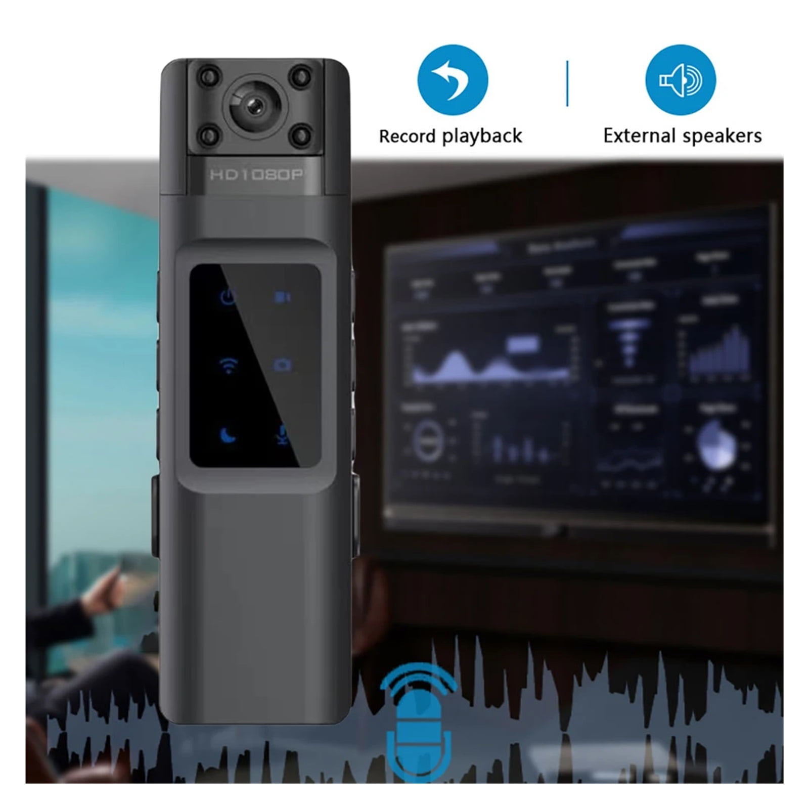 L13 Portable Digital Video Recorder Full HD 1080P Mini Camera 180° Rotatable Night Vision Loop Recording Mini Body Camera ,Ultra-HD Quality