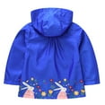 thumbnail image 3 of kamemir Lightweight Hooded Windbreaker for Toddler Girls - Cartoon Print Zip Jacket for Spring/Fall(12-18 Months,12-18 Months), 3 of 3