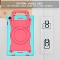 thumbnail image 4 of elitegadget Case for Samsung Galaxy Tab A9+ Plus 11 Inch (SM-X210/X215/X216) 2023 Released - Heavy Duty Impact Resistant Case Cover with Rotating Ring Stand + 1 Stylus (Teal/Pink), 4 of 5