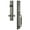 Antique Pewter, variant on Grandeur 849994 Carre Solid Brass Rose Left Handed Dummy Full Plate "F" Grip Handleset -