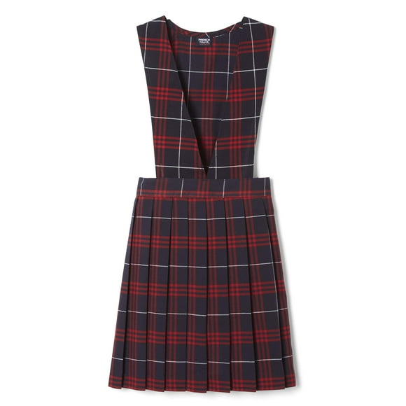 French Toast Pull Col en V pour Filles, Carreaux Rouge Marine, 14