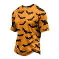 thumbnail image 2 of Halloween Shirts for Men Funny Graphic Tees Short Sleeve Crewneck Pumpkin Print Top Casual Halloween Costumes, 2 of 5