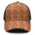 thumbnail image 3 of Leopard Print Baseball Cap Adjustable Size – Stylish Spliced Design Trucker Hat, Dad Hat with Full Print Front & Brim, Breathable Cotton Blend Snapback for Sports, Travel & Daily Wear, 3 of 3