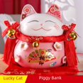 thumbnail image 5 of Hucha con forma de gato de la suerte, adornos grandes, apertura de tienda, regalos para el hogar, adornos, regalos creativos, regalos de artesanía de cerámica, 5 of 5